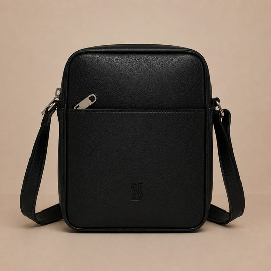 Heritage Crossbody Bag Premium Black Leather