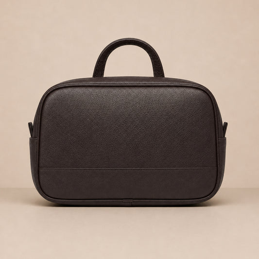 Cavendish Vanity Case Premium Dark Brown Leather