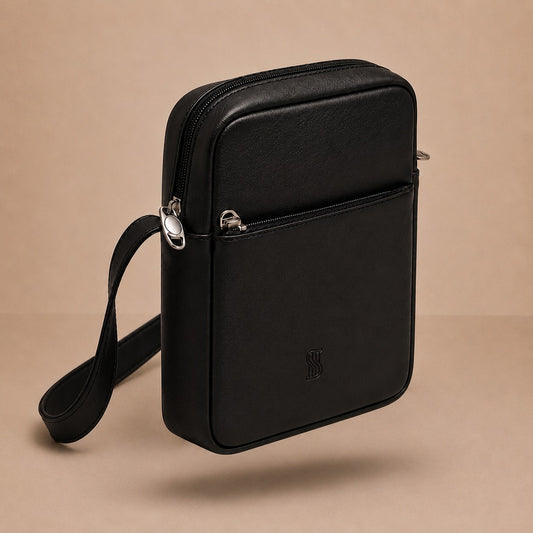 Heritage Crossbody Bag Premium Black Leather