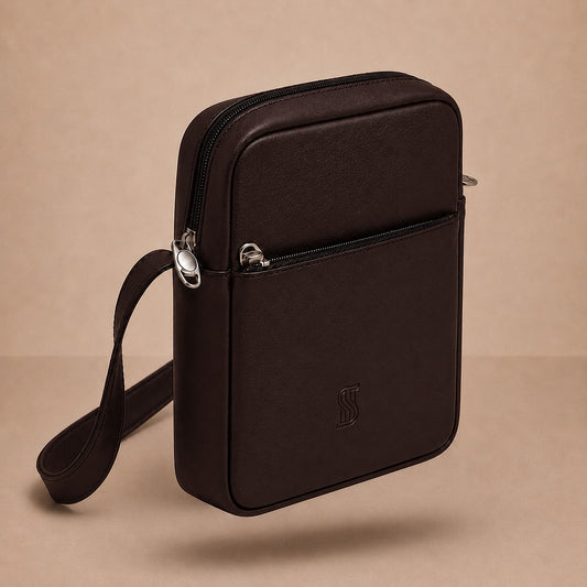 Heritage Crossbody Bag Premium Dark Brown Leather