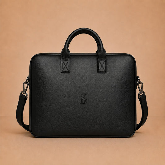 Windsor Office Case Black Leather