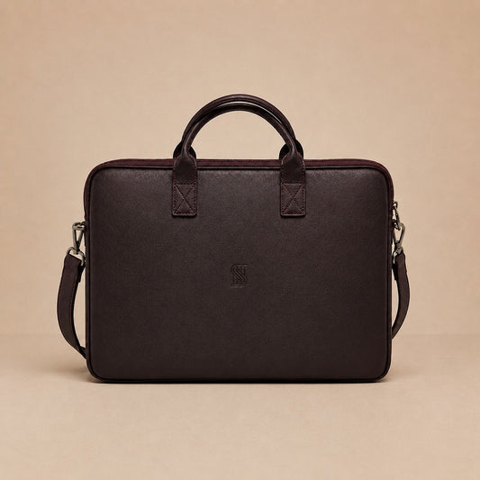 Windsor Office Case Dark Brown Leather