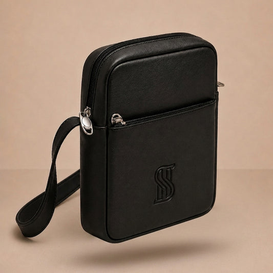Heritage Crossbody Bag Premium Black Leather