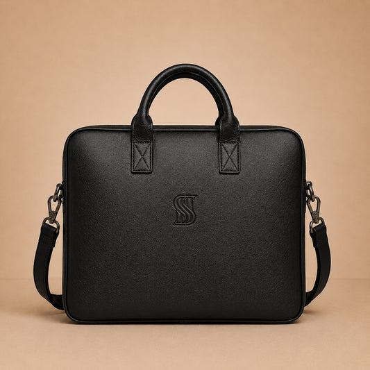 Windsor Office Case Black Leather