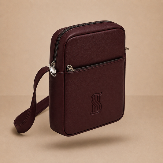 Heritage Crossbody Bag Premium Burgundy Leather