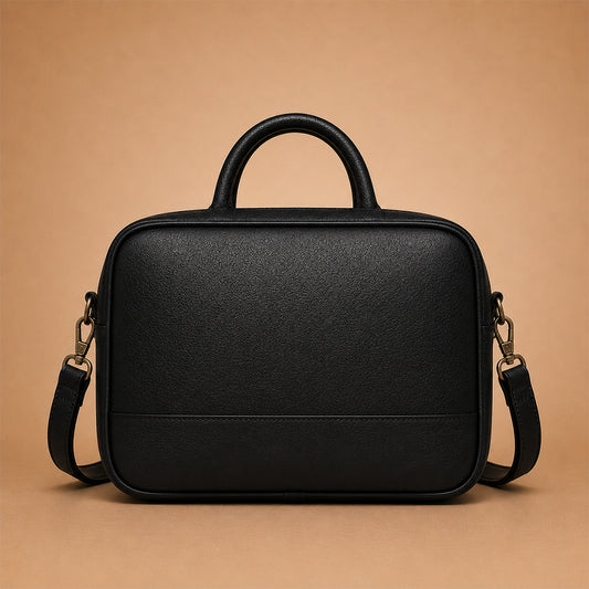 Cavendish Vanity Case Premium Black Leather